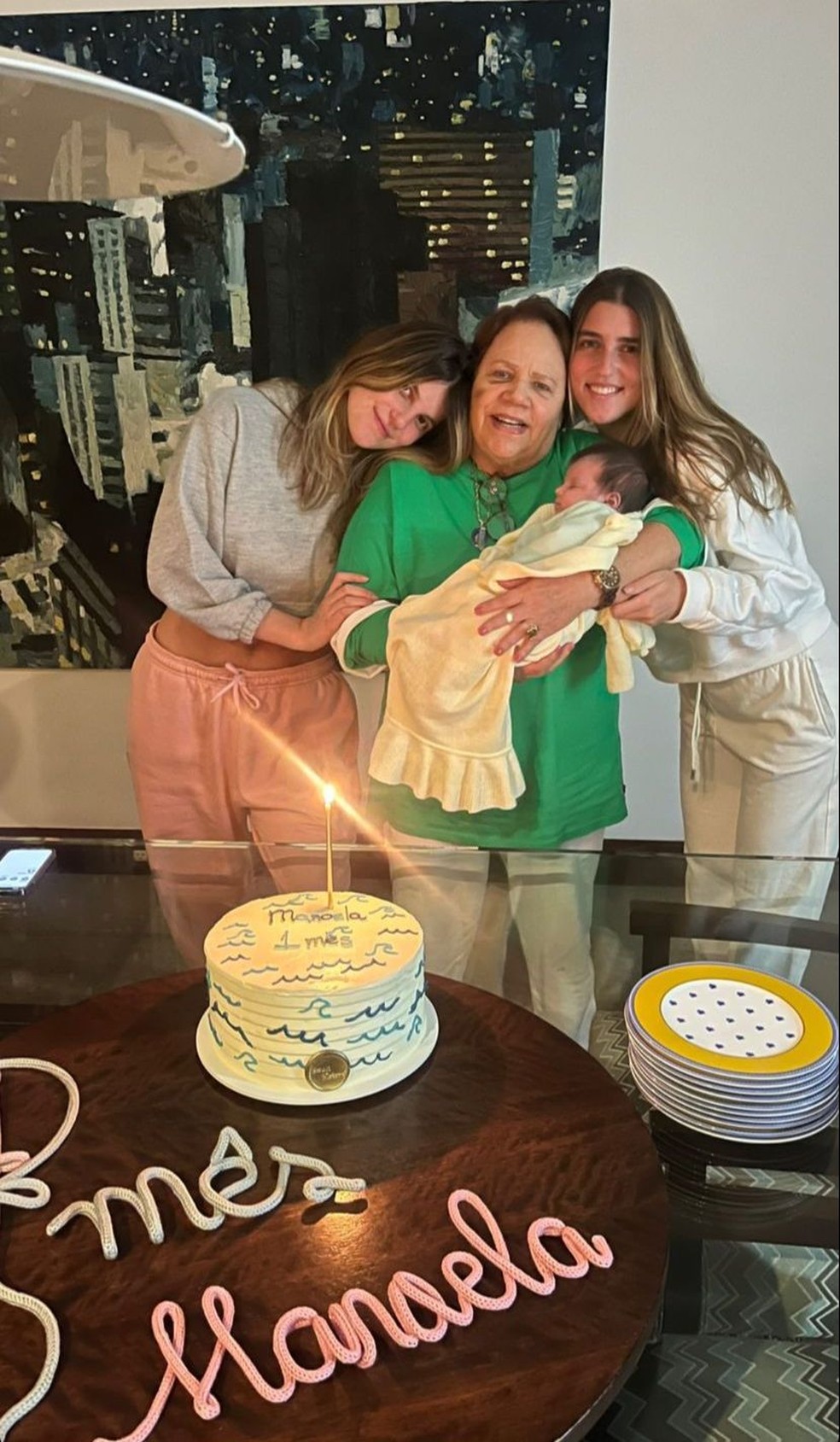 Maria Luiza Silveira com sua familia — Foto: Instagram