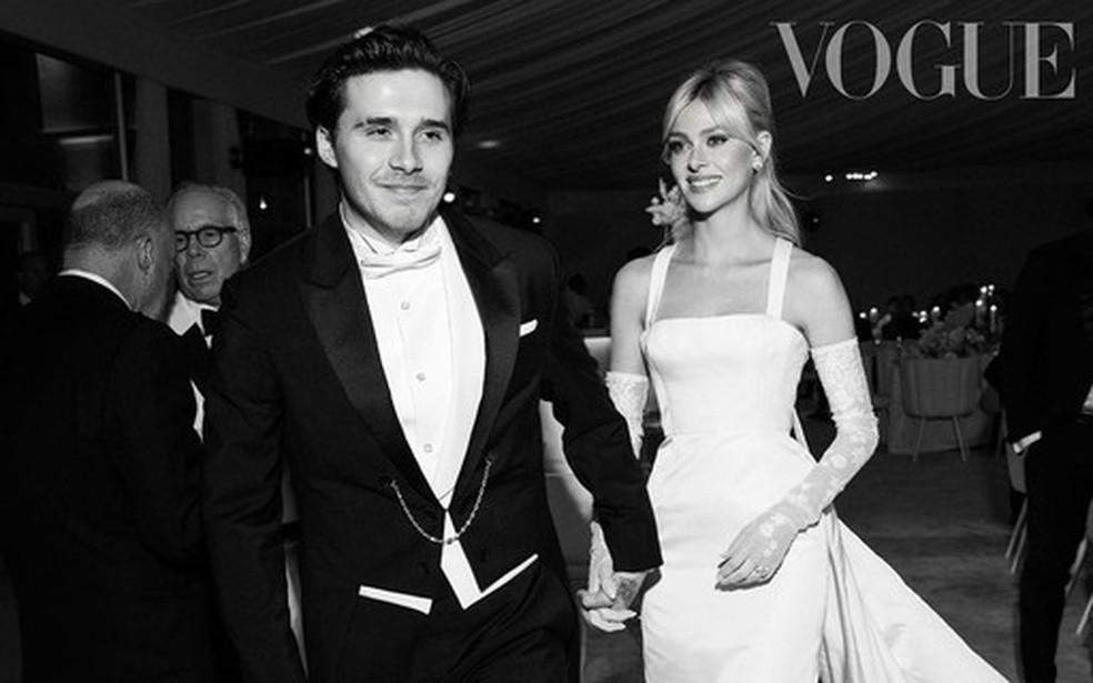 Tudo sobre o casamento de US$ 3,5 milhões de Brooklyn Beckham, filho mais velho de David Bekcham, e Nicola Peltz — Foto: Vogue