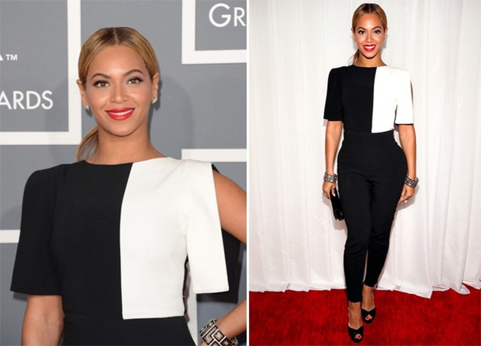 Beyoncé aparece com look comportado no Grammy