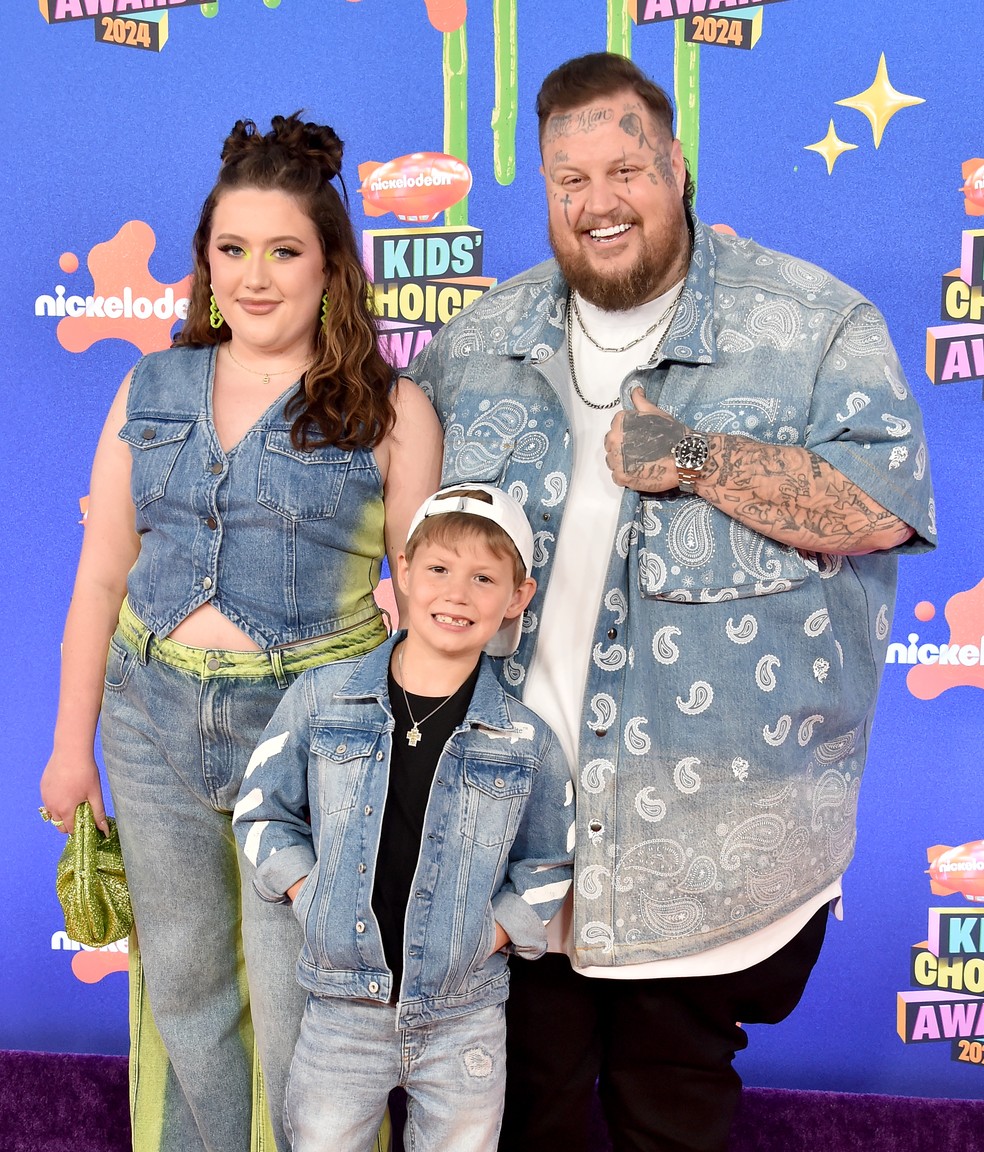 Bailee Ann, Jelly Roll e Noah Buddy DeFord — Foto: Getty Images