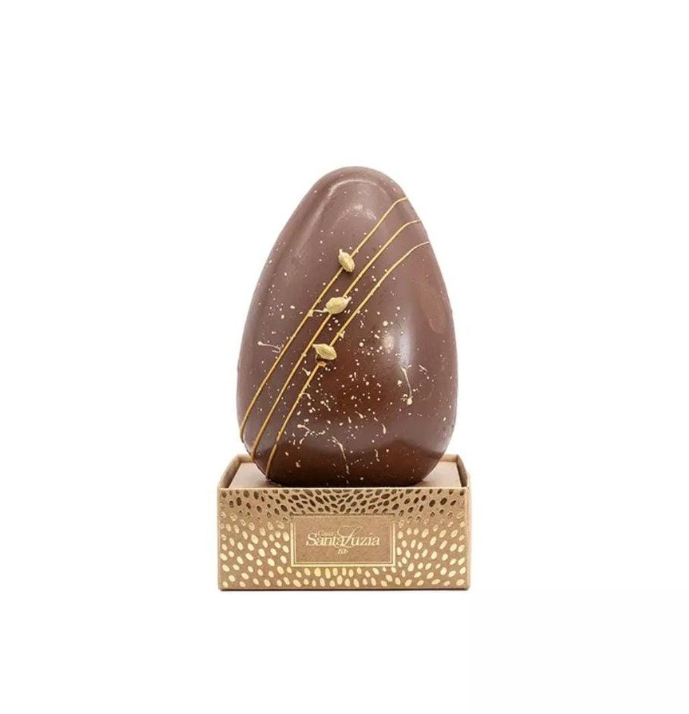 Santa Luzia – Ovo Caramelo de Cardamomo | 350g — R$ 261,00 — Foto: Divulgação