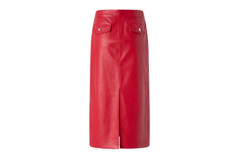 Saia midi com fenda, da PINKO - Preço sugerido: R$ 2.739 — Foto: Reprodução