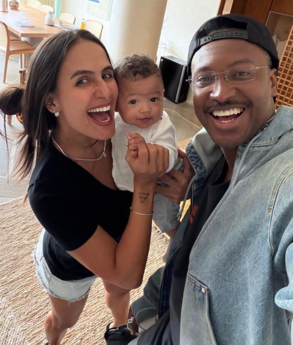Carol Peixinho, Bento e Thiaguinho — Foto: Reprodução/Instagram