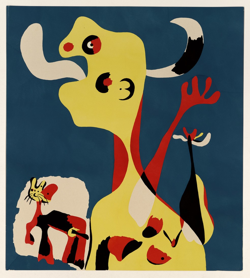 Obra "Mulher e cachorro diante da Lua", de Joan Miró | — Foto: Fundació Joan Miró, Barcelona / Successió Miró / AUTVIS, Brasil, 2026
