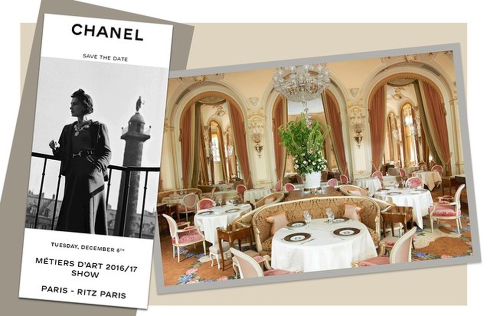 Chanel: desfile no Ritz (Foto: Arte Vogue Online) — Foto: Vogue