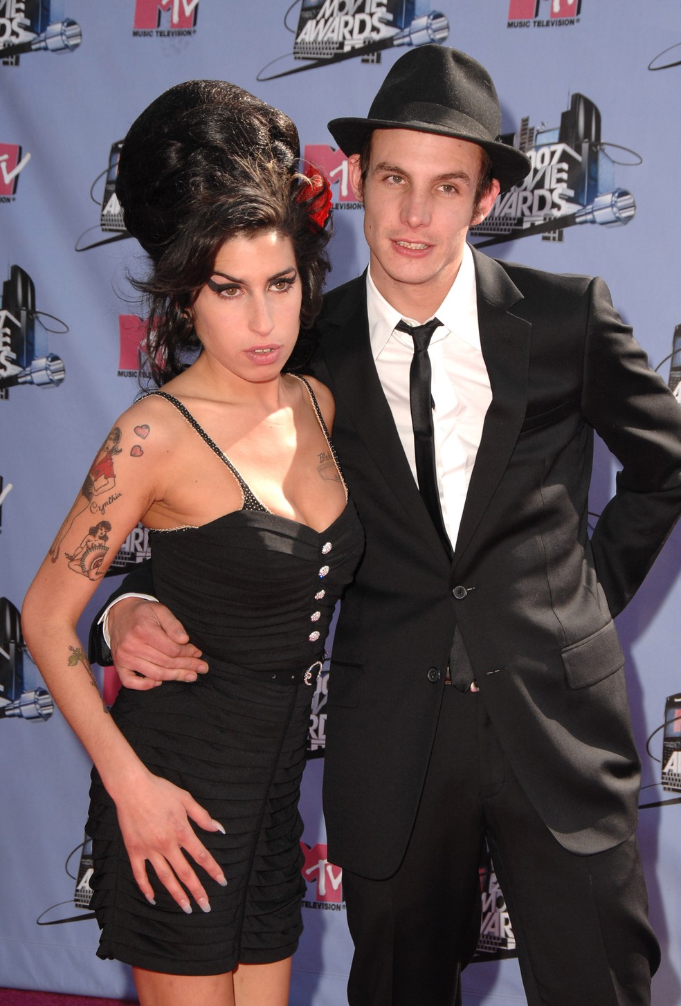 Amy Winehouse e Blake Fielder-Civil em 2007 — Foto: Getty Images