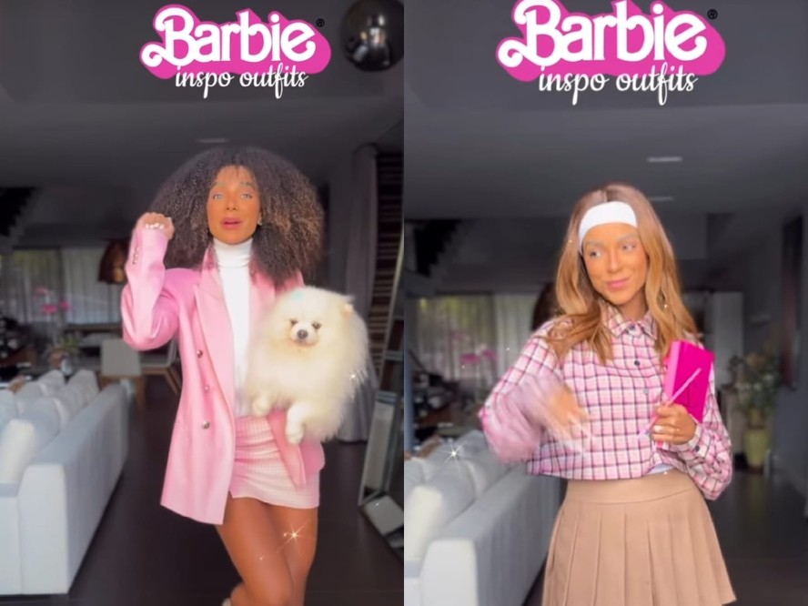 Brunna Gonçalves com looks da Barbie