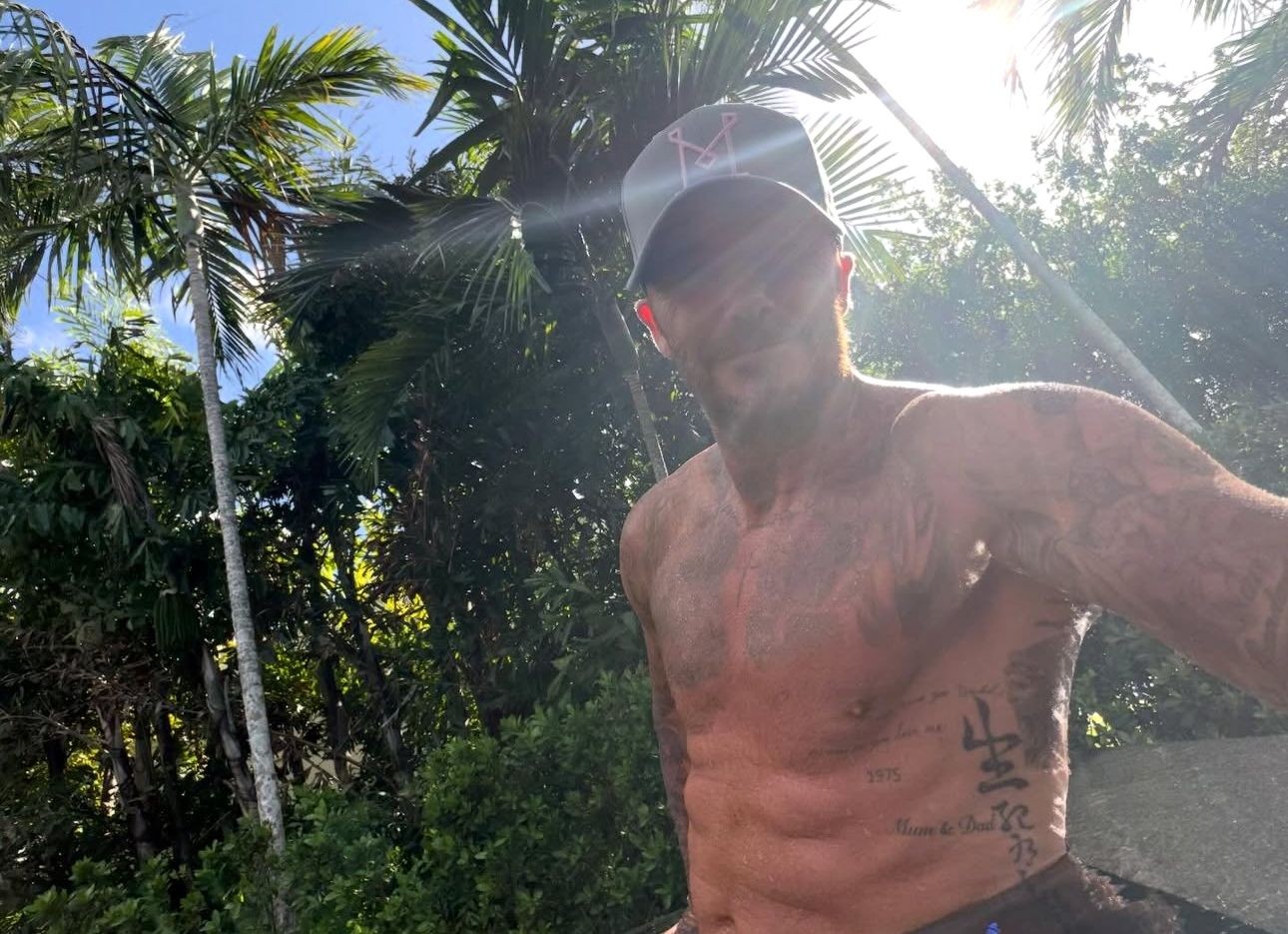 David Beckham inicia o fim de semana tomando vitamina D