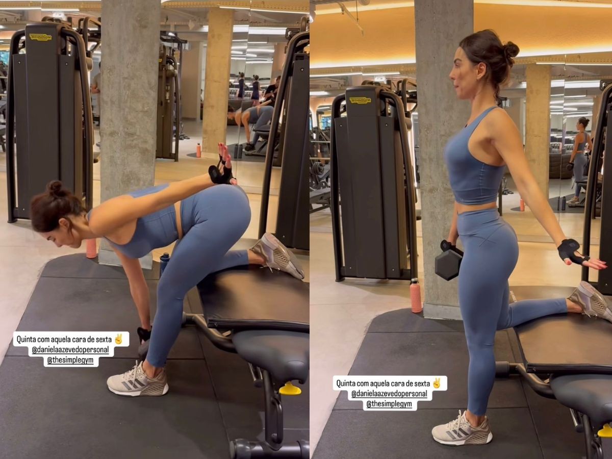 Mel Fronckowiak exibe detalhes de treino pré-feriado