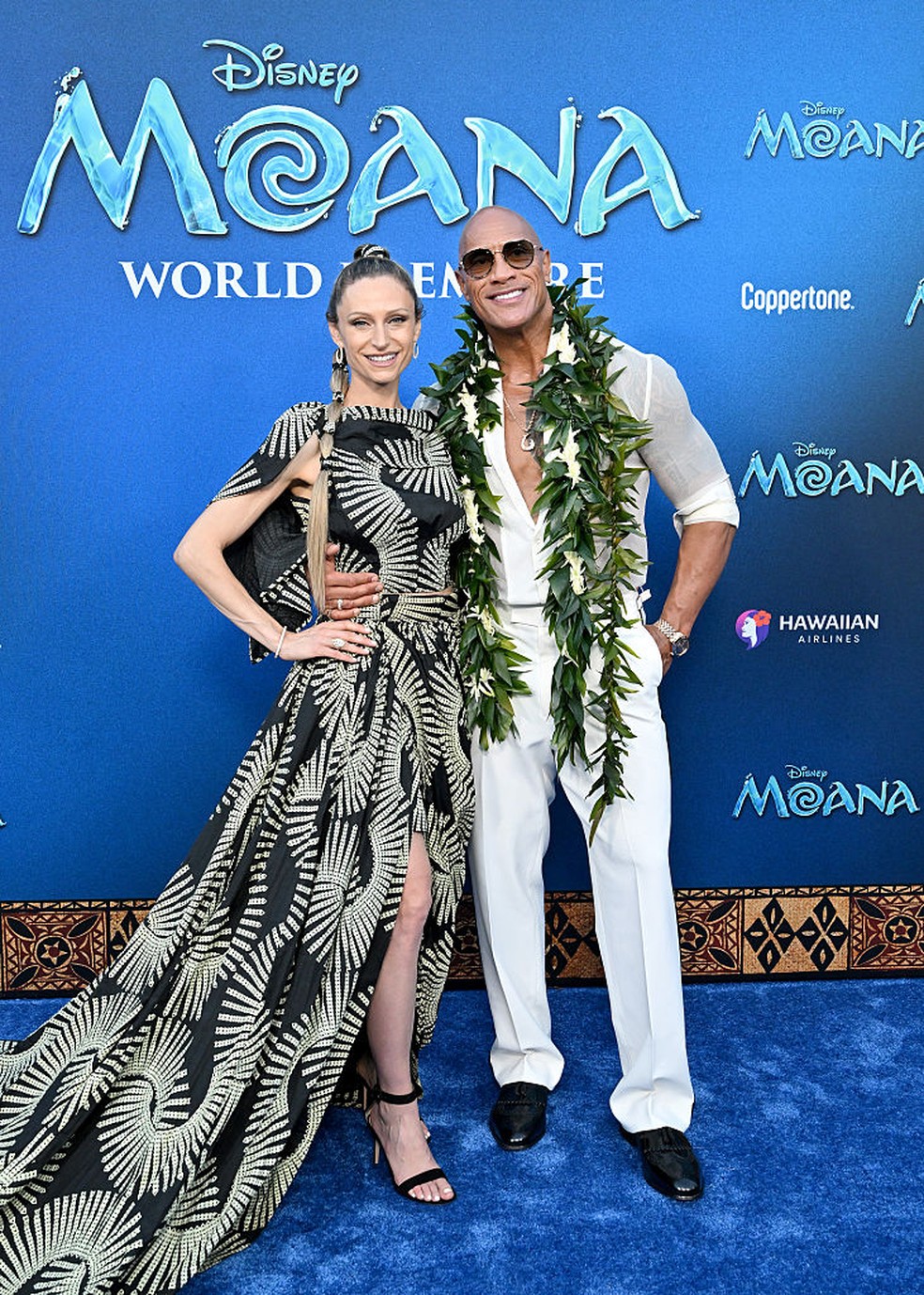 Lauren Hashian e Dwayne Johnson — Foto: GettyImages