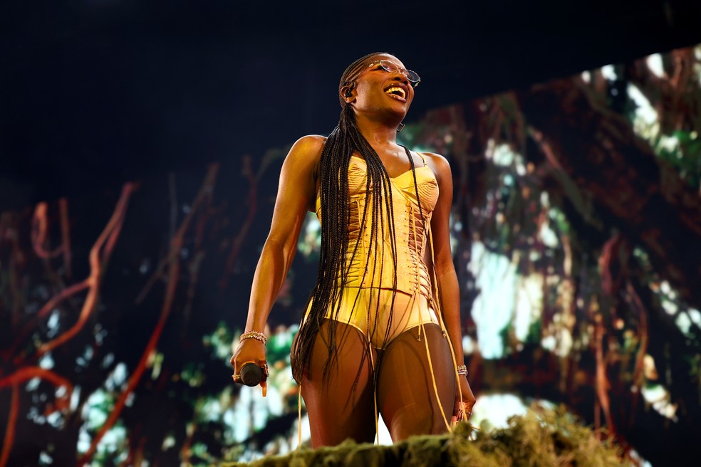 Cantora norte-americana vencedora do Grammy, Doechii, em setembro de 2025. — Foto: Getty Images