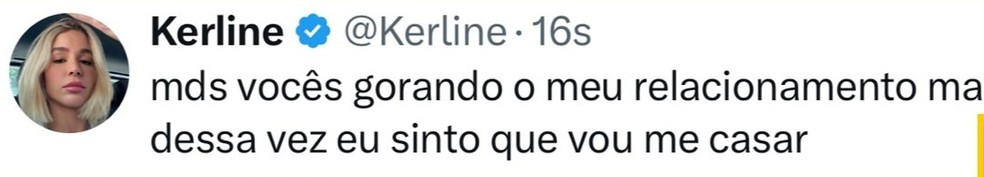 Kerline assume novo namoro: 'Dessa vez eu sinto que vou me casar'