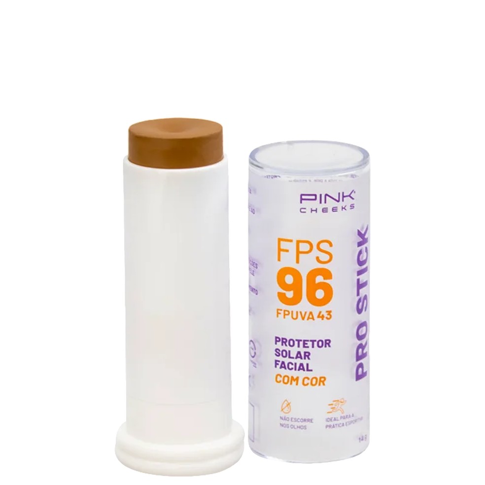 Protetor Solar com Cor Pro Stick FPS 96, Pink Cheeks — Foto: Divulgação