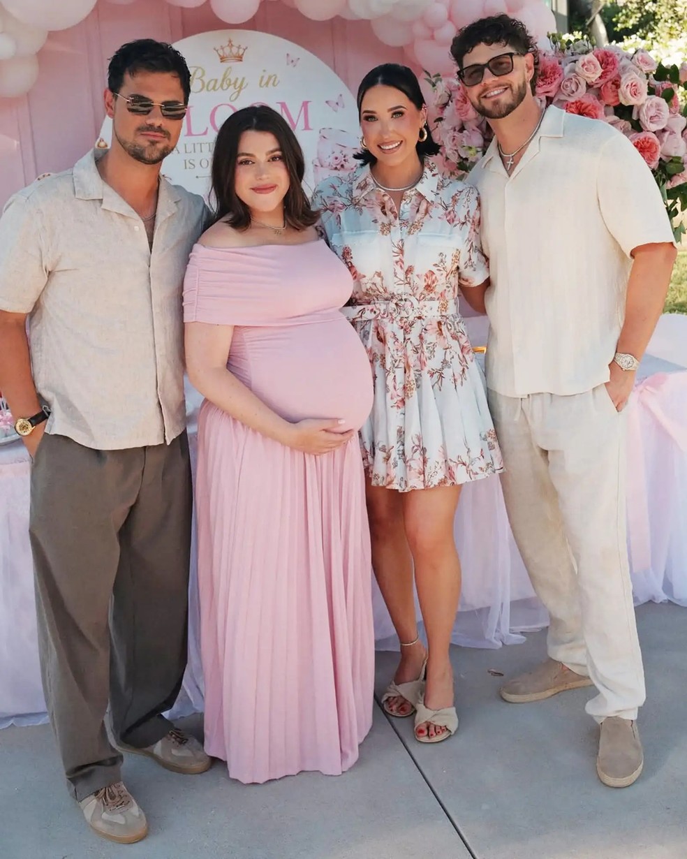 Taylor Lautner, Tay Lautner, Jaclyn Hill e Jordan Farnum — Foto: Reprodução/Instagram