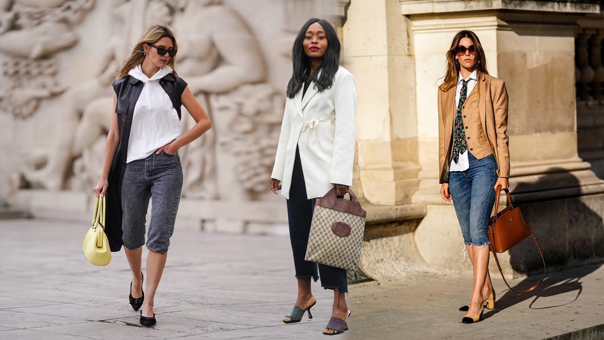 A calça capri jeans dos anos 2000 está de volta como tendência de ...