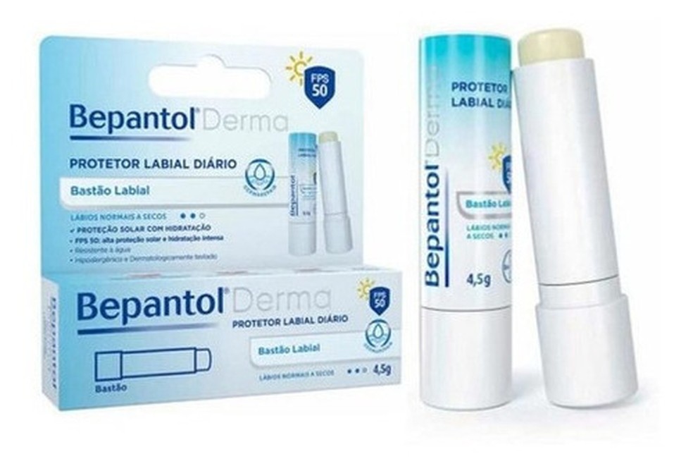Derma Hidratante Regenerador Labial FPS 50, Bepantol  — Foto: Reprodução/ Amazon