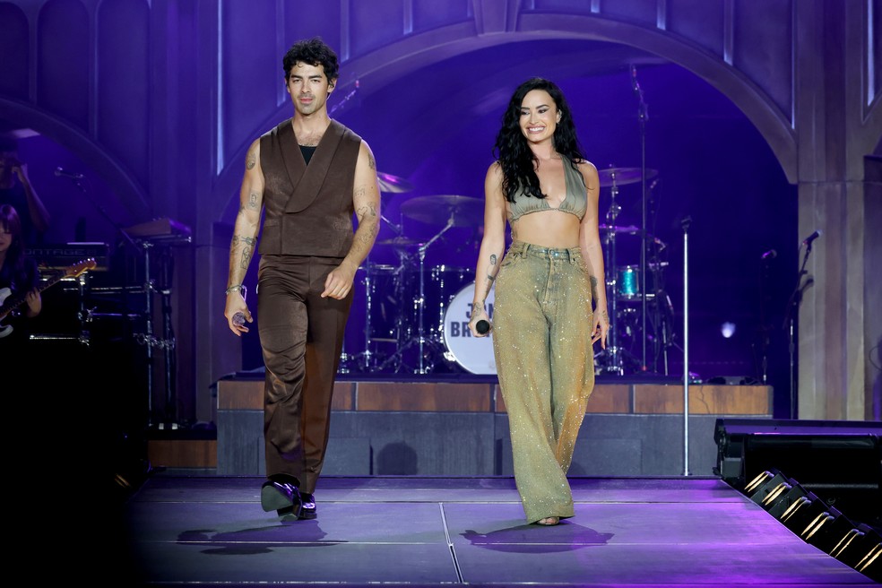 Joe Jonas e Demi Lovato — Foto: Getty Images