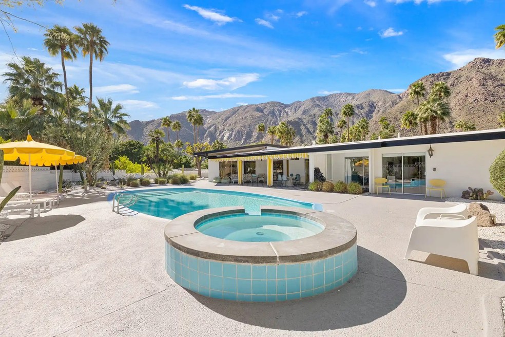 Mansão que foi de Monroe em Palm Springs — Foto: Teigen Media