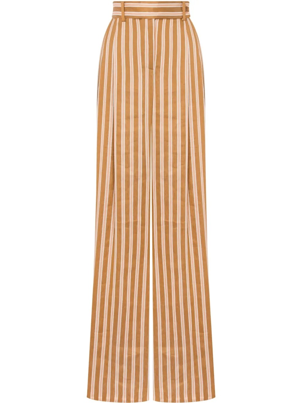 Calça wide leg listrada, Alberta Ferretti — Foto: Reprodução