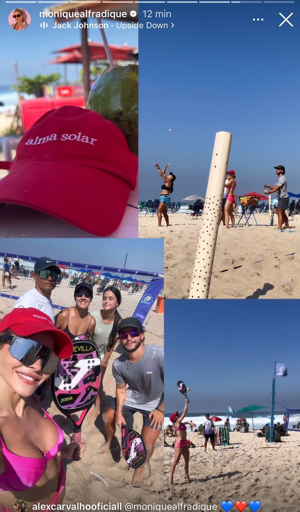Monique Alfradique na praia — Foto: Reprodução/Instagram