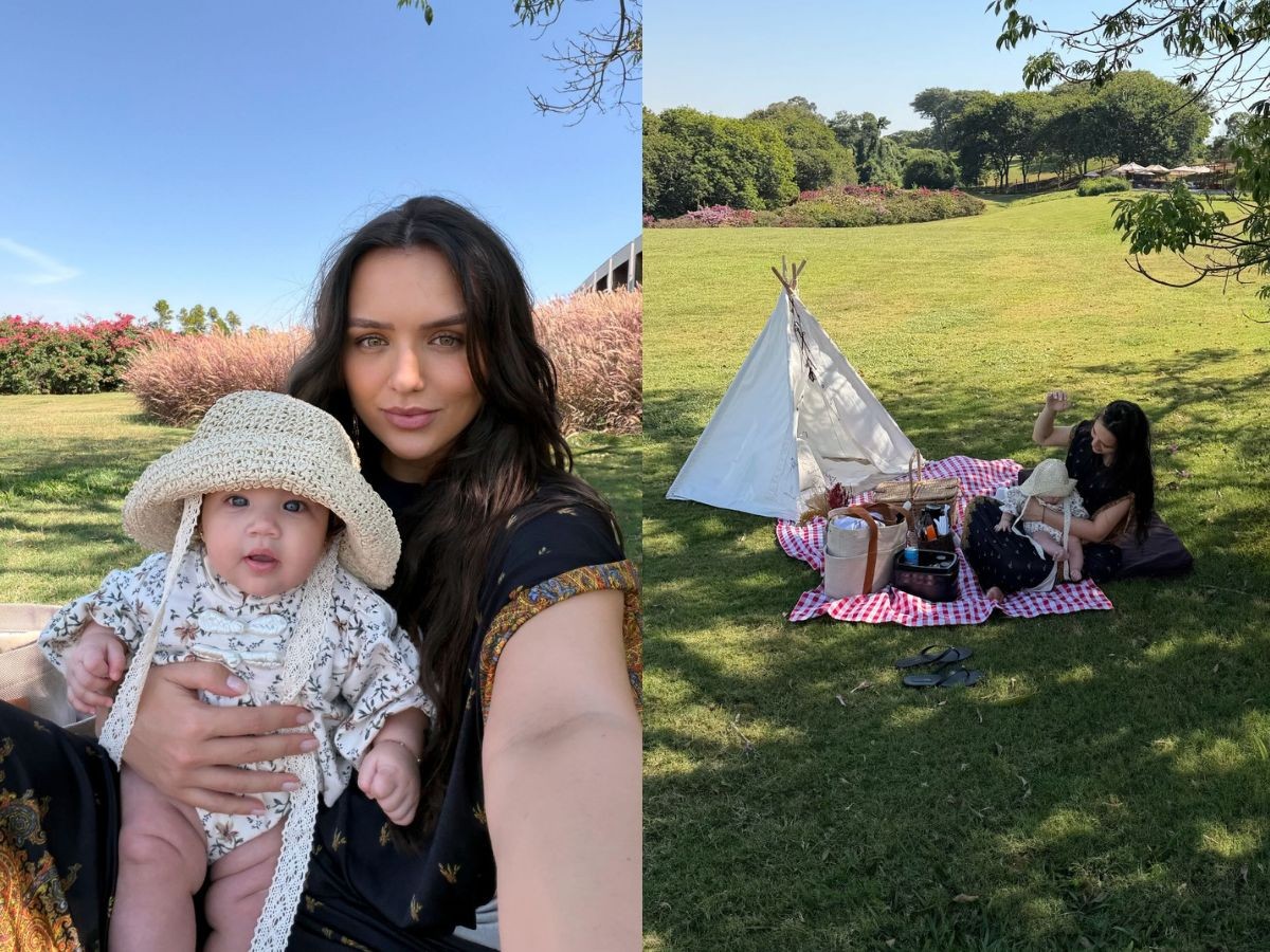 Rafa Kalimann aproveita domingo com piquenique de luxo ao lado de Zuza: 