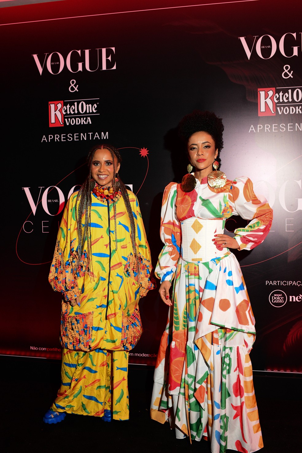 Naia e Valéria Almeida foram algumas das convidadas da primeira edição do Vogue Celebra, encontro que celebrou marcas e personalidades que promovem impacto positivo na sociedade — Foto: Luciana Prezia