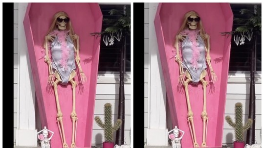 Bairro nos EUA se transforma em "Barbielândia do terror" para o Halloween 