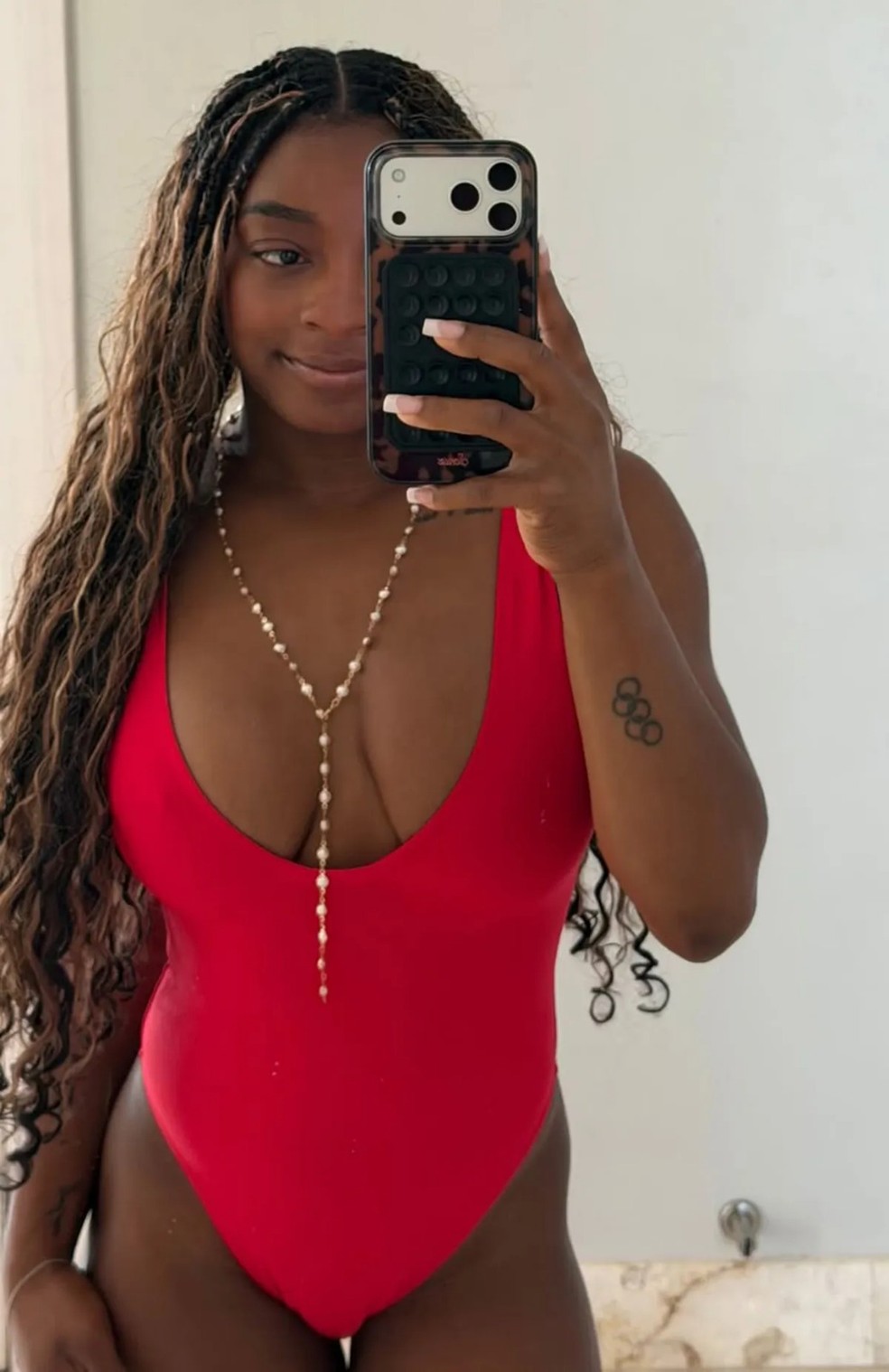 Simone Biles faz post — Foto: Reprodução/Instagram