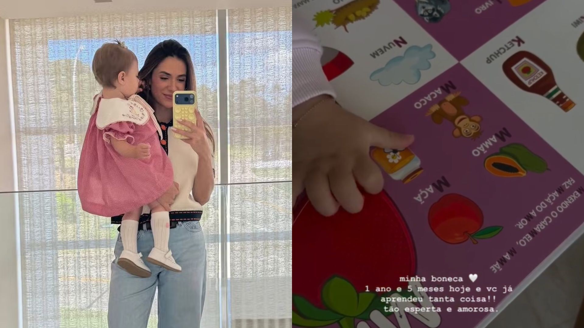 Jade Magalhães se derrete ao celebrar 1 ano e 5 meses da filha com Luan Santana: 