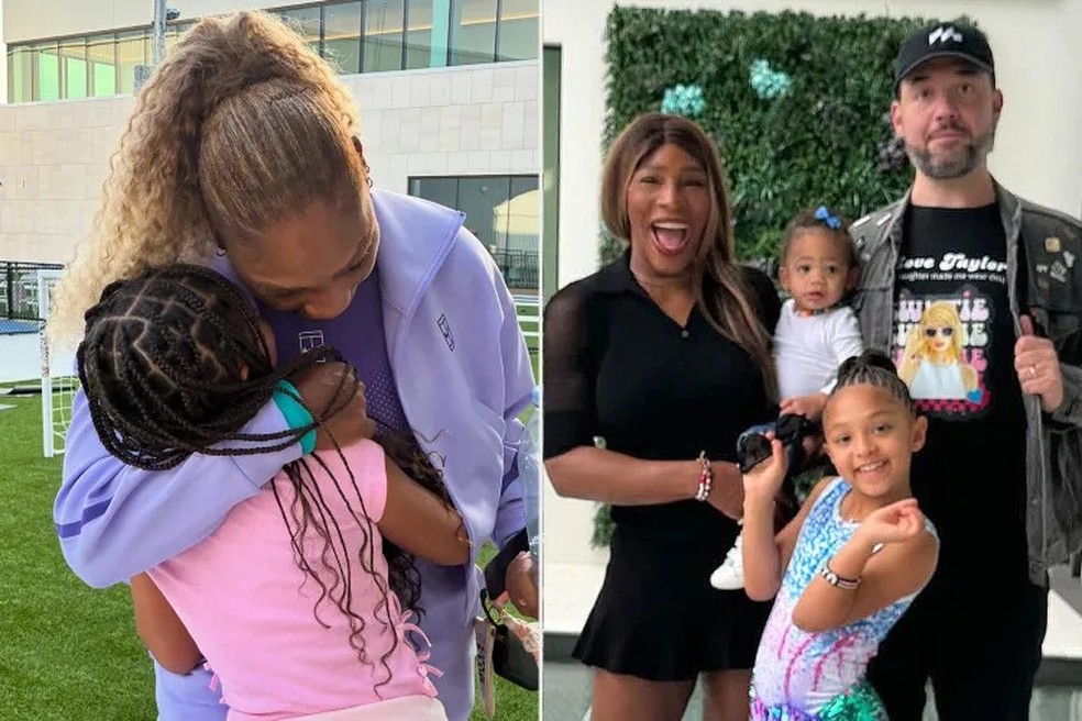 Serena Williams e sua família — Foto: Reprodução/Instagram