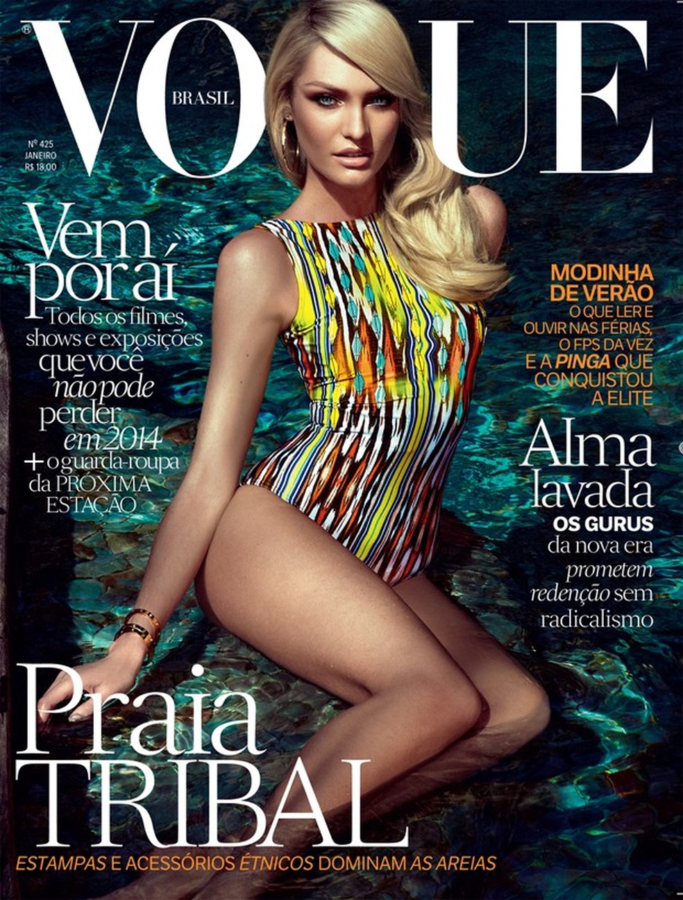 Candice Swanepoel é (duas vezes) capa da Vogue Brasil em janeiro