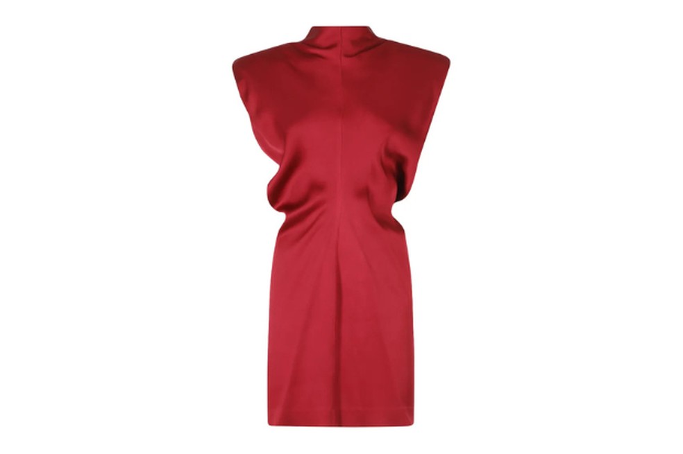Vestido midi com ombreiras, da Federica Tosi - Preço sugerido: R$ 4.742 — Foto: Reprodução