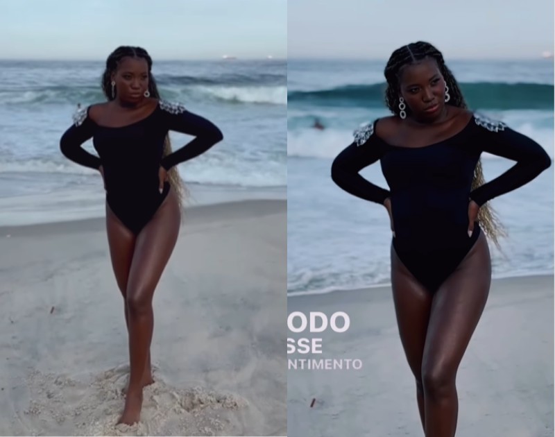 Leidy Elin faz sessão de fotos na beira do mar e arranca elogios da web