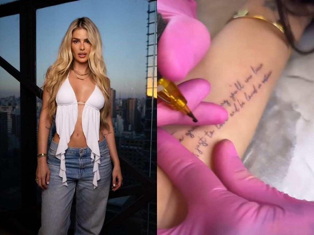 Yasmin Brunet faz novas tatuagens com homenagens a filme e fãs