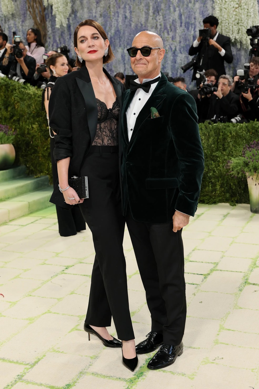 Felicity Blunt e Stanley Tucci — Foto: Getty Images
