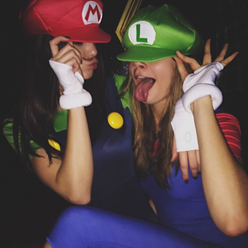 2014, Kendall Jenner and Cara Delevingne as Mario and Luigi