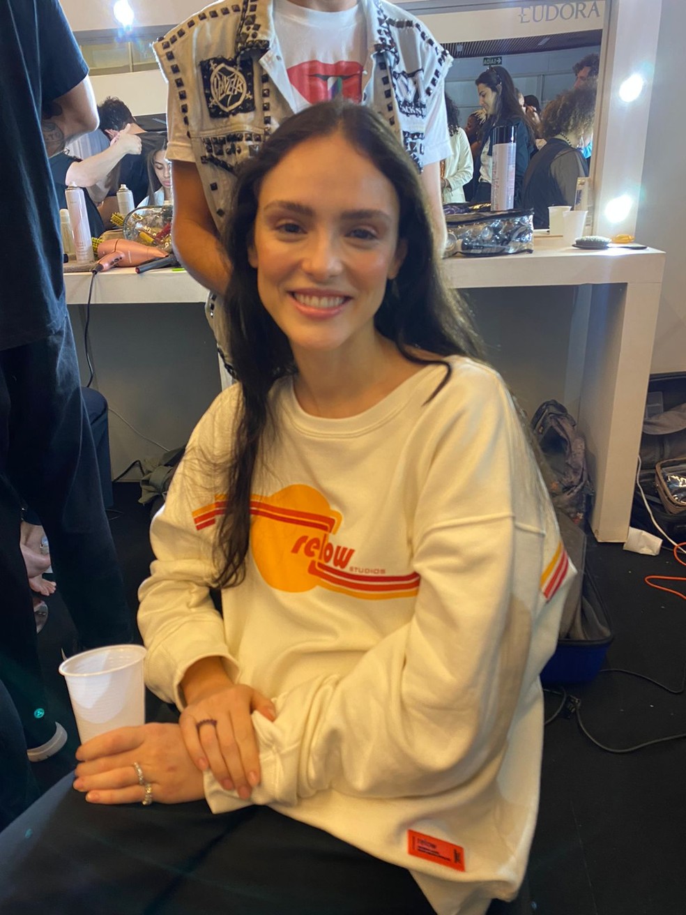 Isabelle Drummond desfila para Lilly Sarti durante o SPFW