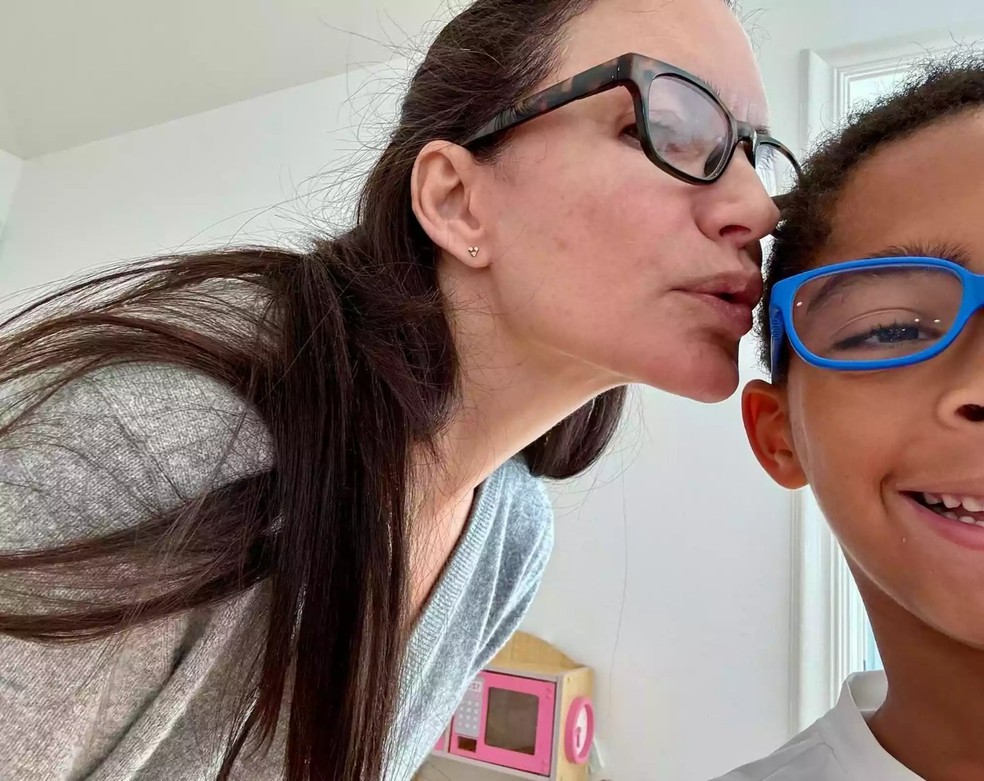 Kristin Davis e seu filho Wilson — Foto: Reprodução/Instagram