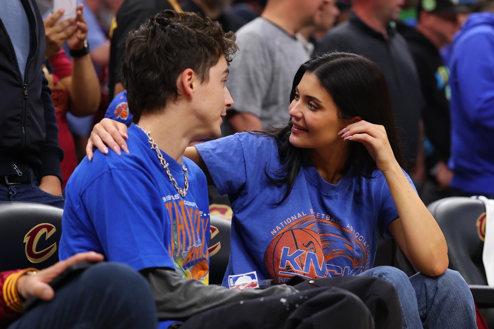 Timothée Chalamet e Kylie Jenner — Foto: Getty Images