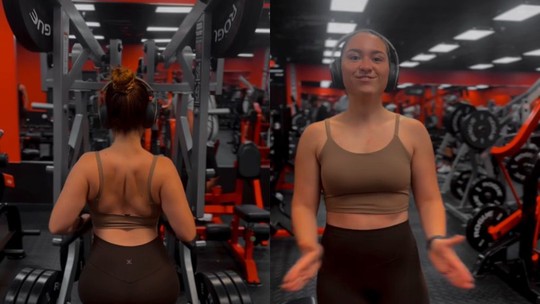 Sofia Liberato exibe treino pesado de costas