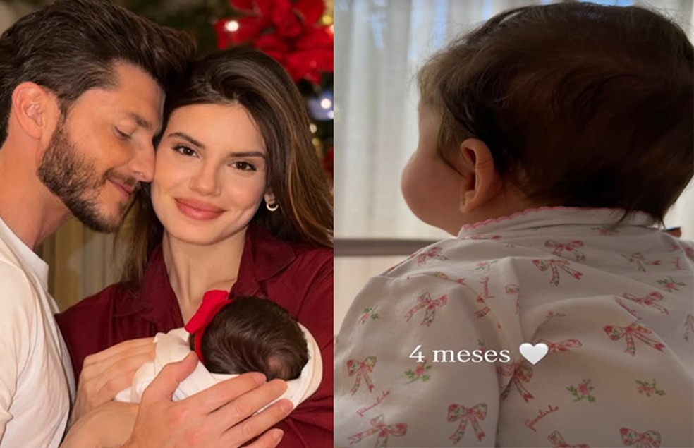 Camila Queiroz celebra 4 meses da filha — Foto: reprodução/instagram