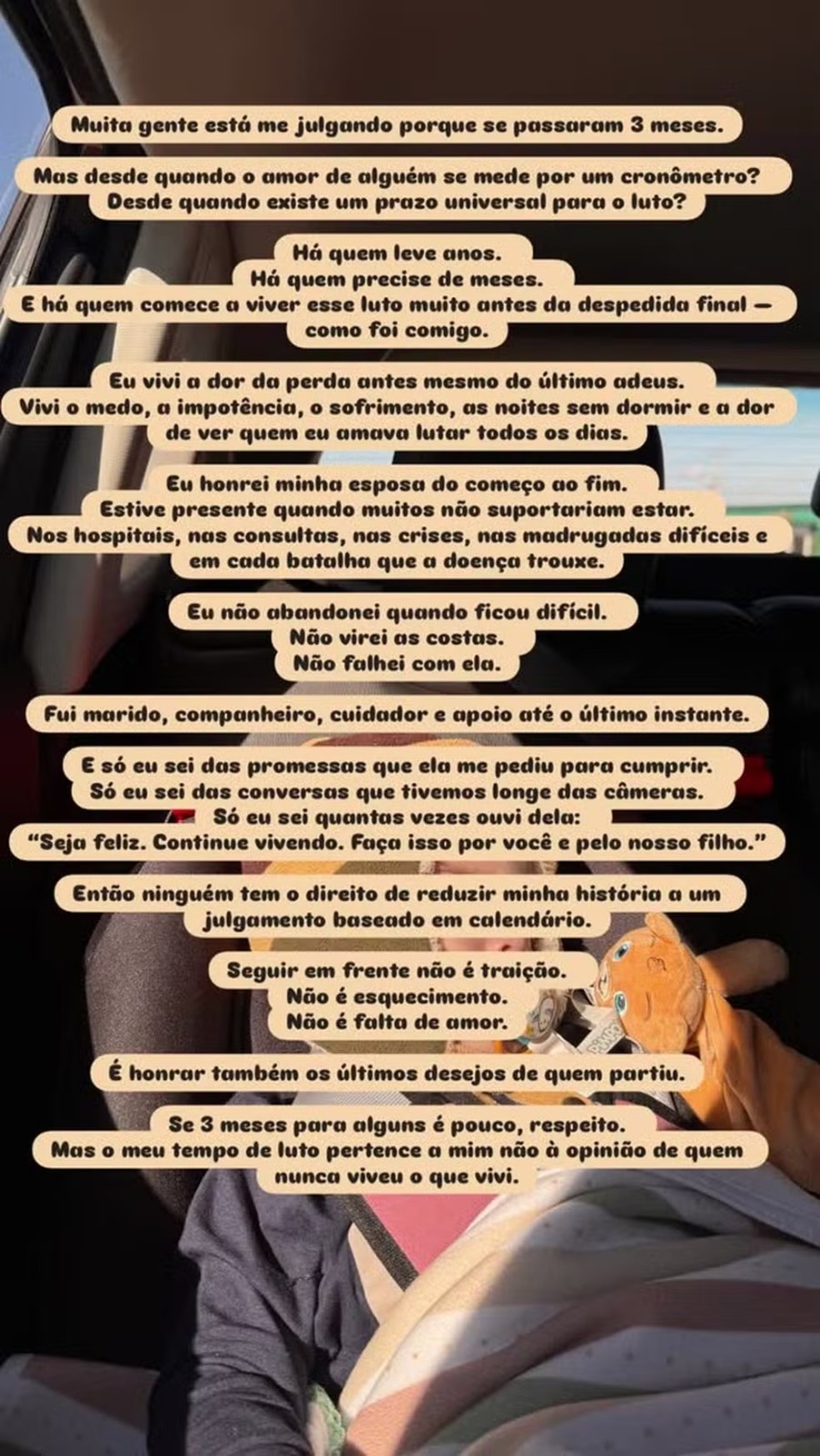 Story de Lucas Borbas — Foto: Reprodução/Instagram