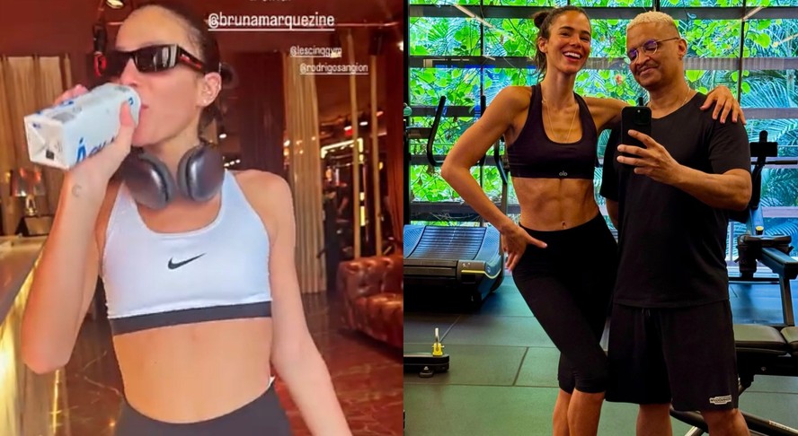 Personal mostra antes e depois de Bruna Marquezine: 'Marombeirinha'