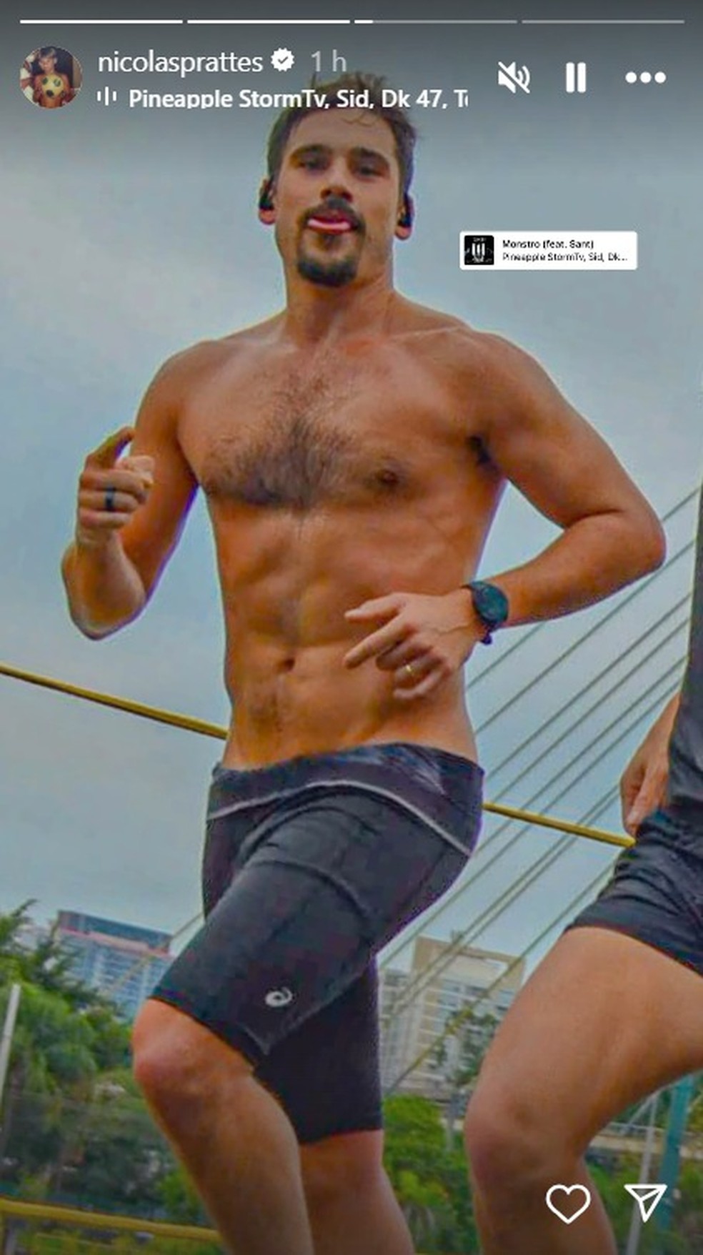Nicolas Prattes treinando — Foto: Reprodução/Instagram