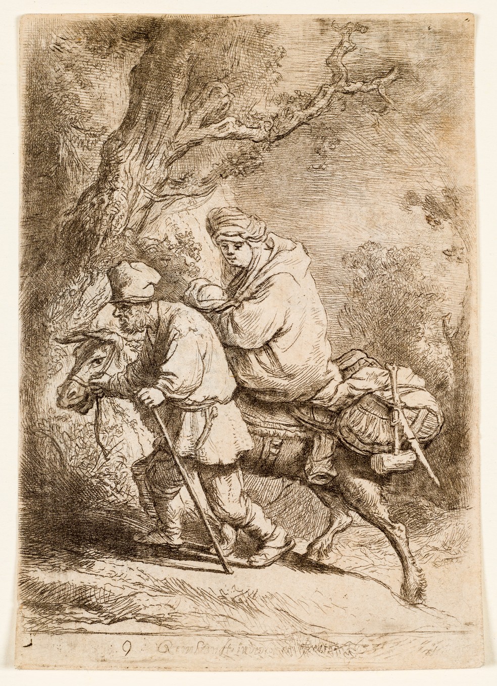 "A Fuga para o Egito", por Rembrandt van Rijn — Foto: Divulgação