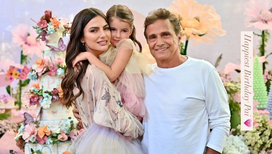 Kelly Piquet posta foto com a filha e o pai, Nelson para lembrar