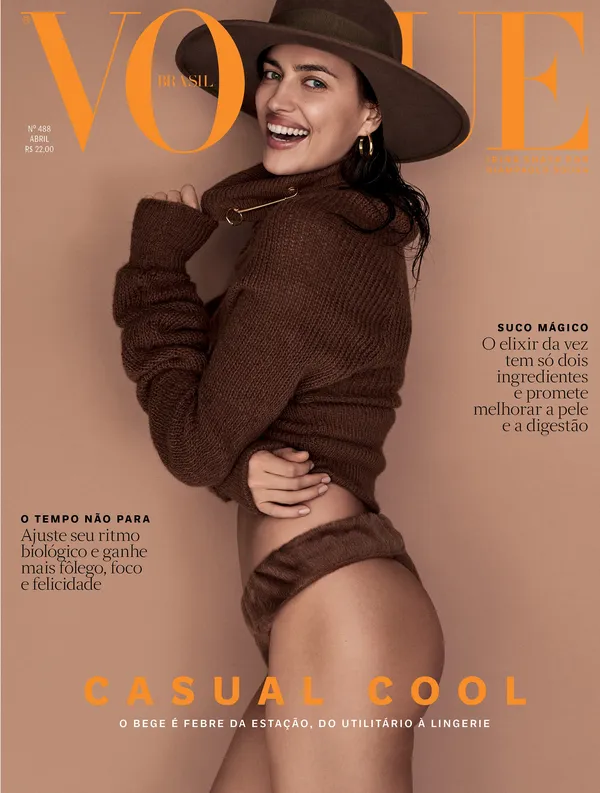 Irina Shayk é a cover-girl da Vogue Brasil de abril de 2019