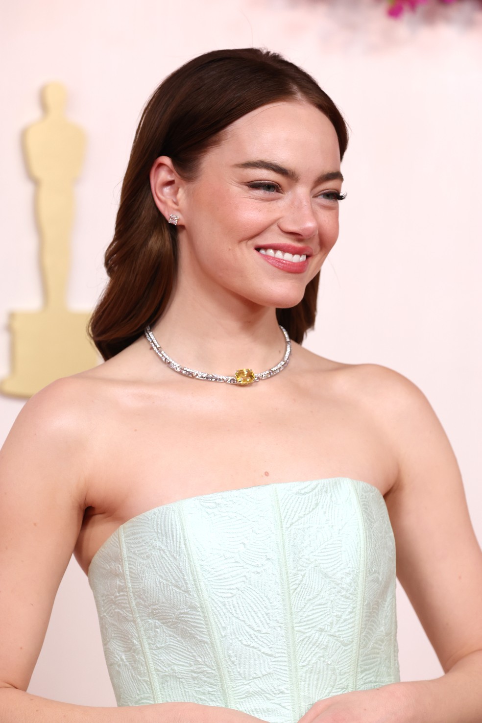Uma das favoritas ao prêmio de Melhor Atriz, Emma Stone concentra