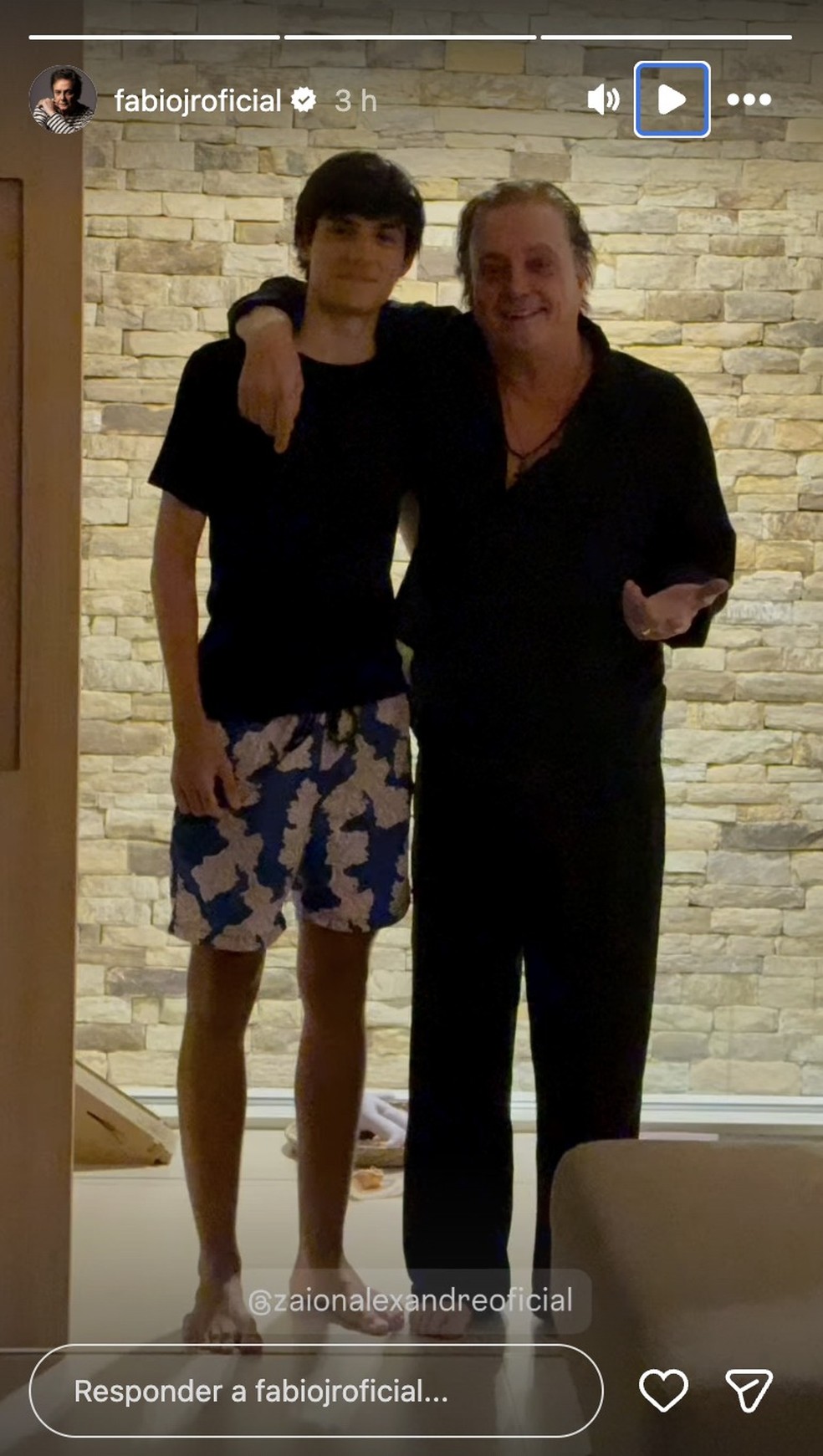 Záion e Fábio Jr — Foto: Reprodução/Instagram