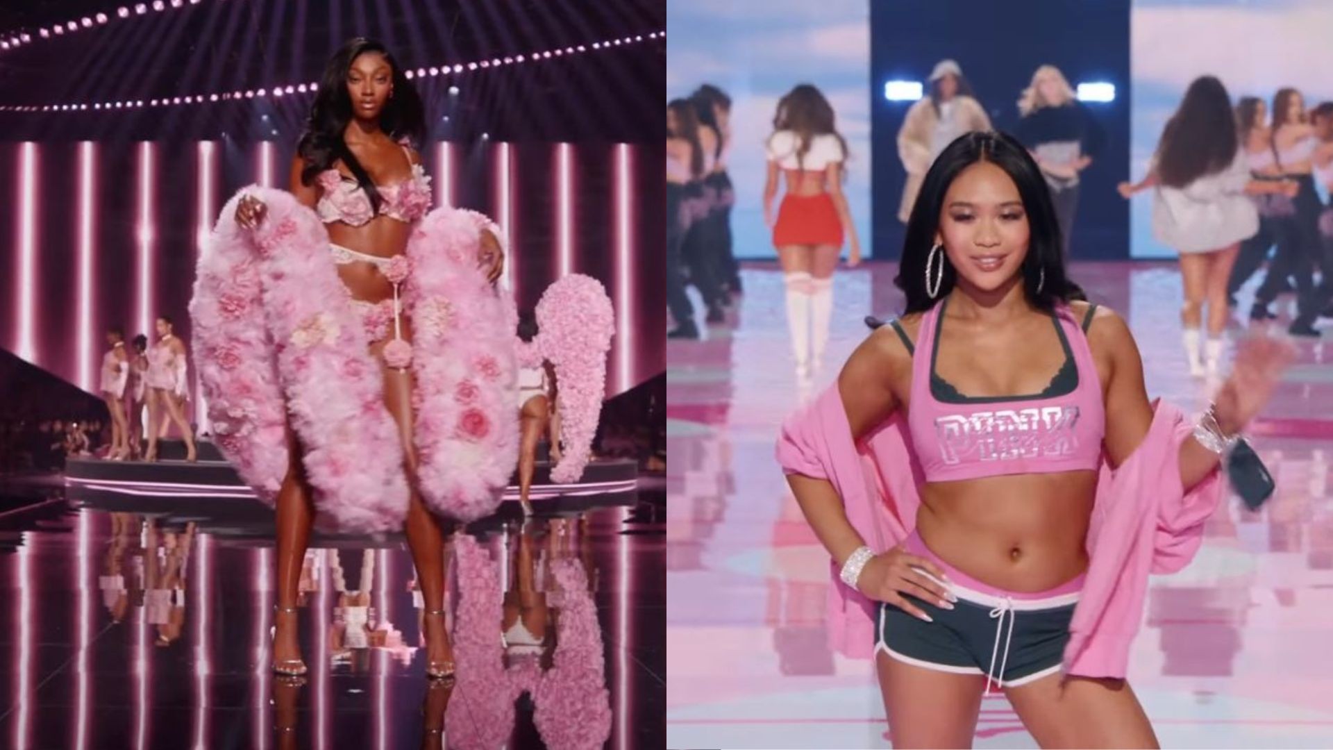 Angel Reese e Sunisa Lee são as primeiras atletas profissionais a desfilar no Victoria’s Secret Fashion Show
